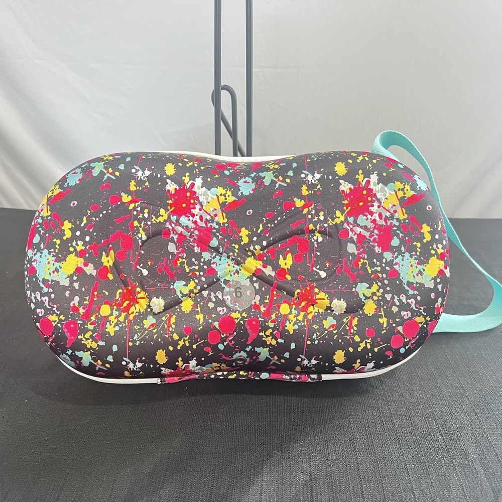Nfinity Cheer Shoe Case Hard Shell Travel Bag Paint Splatter‎ Black Multicolor